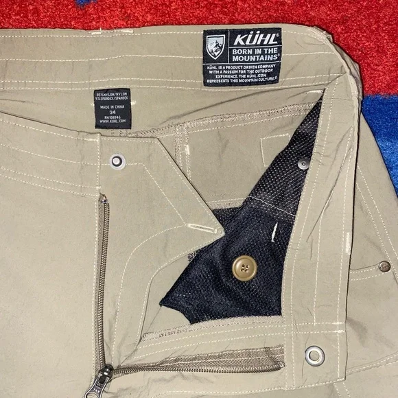 Kuhl Renegade Cargo Shorts Mens Sz 34 Nylon Stretch Outdoors Hiking Gorpcore 12” - Picture 13 of 16